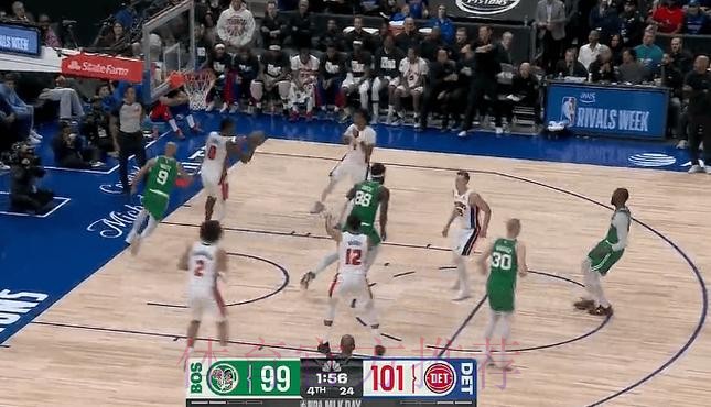 杰伦-布朗关键时刻两罚不中,托哈再中三分砍下25分领先5分 杰伦-布朗关键时刻两罚不中,托哈再中三分砍下25分领先5分